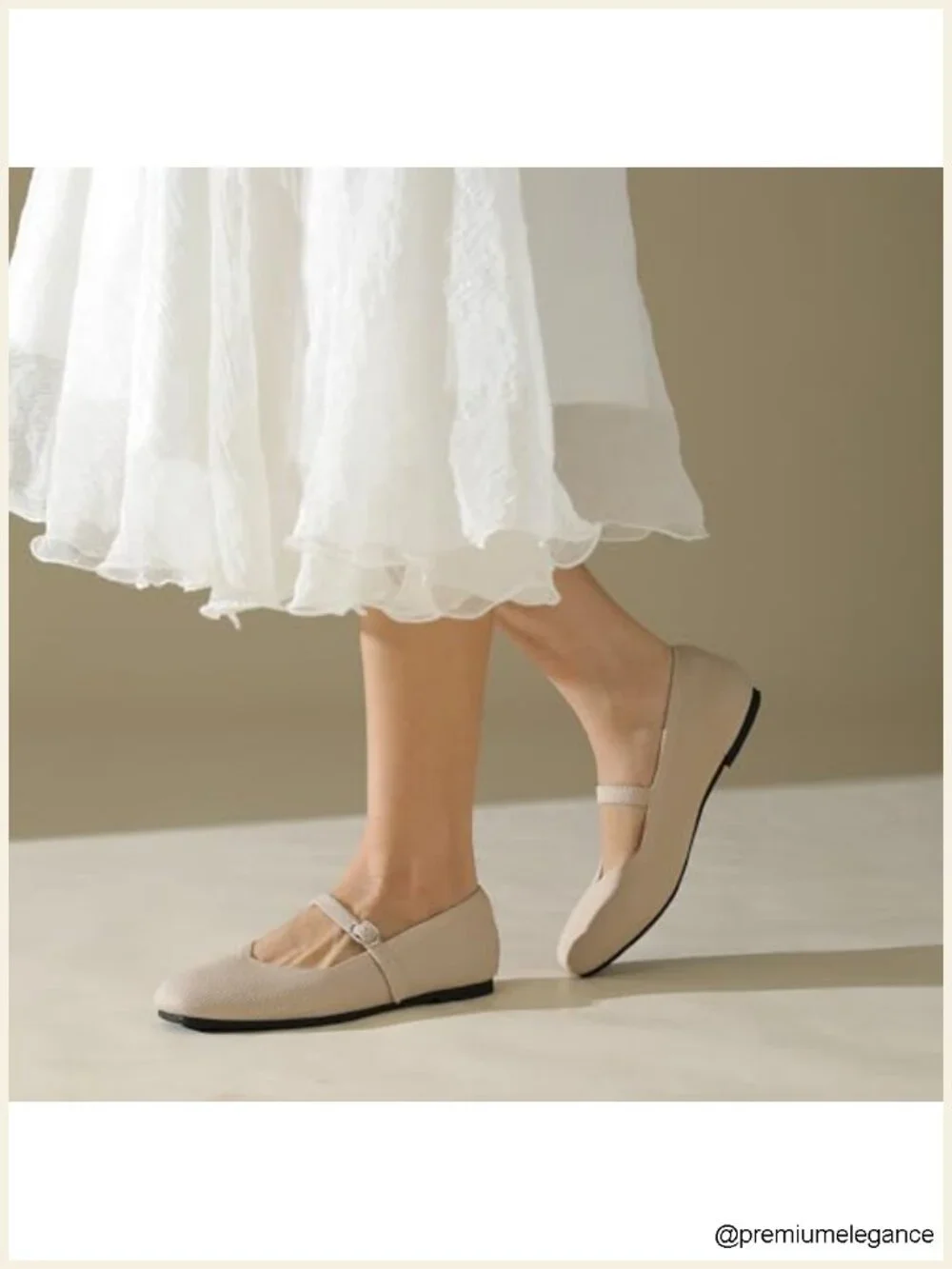 Women's Knit Square Toe Ballet Flats with Ankle Strap Washable